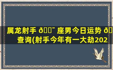 属龙射手 🐯 座男今日运势 🦢 查询(射手今年有一大劫2023)